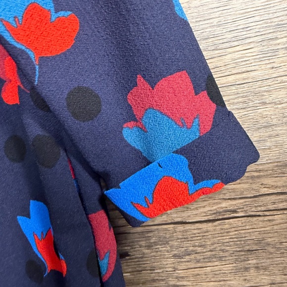 Boden Navy Dress with Red and Blue Floral Pattern - Picture 10 of 10